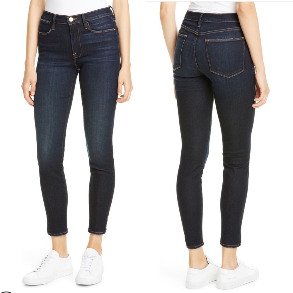 FRAME Denim Le High Jeans Skinny Slit Hem Size 26